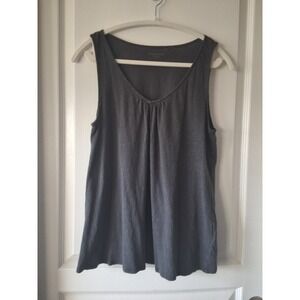 Eileen Fisher Women Petite Large Linen V-Neck Sleeveless Tank Top Minimalist Eco